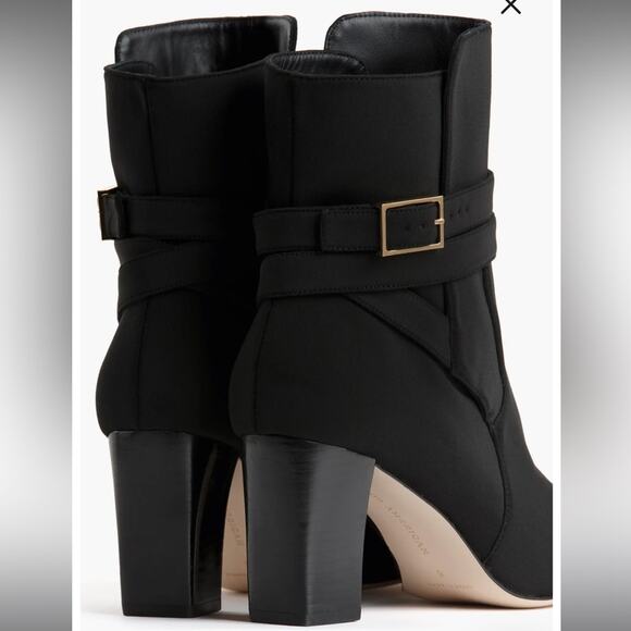 Good American Rare The Bombshell Black Ankle Heeled Boots Size 10 - Picture 3 of 7